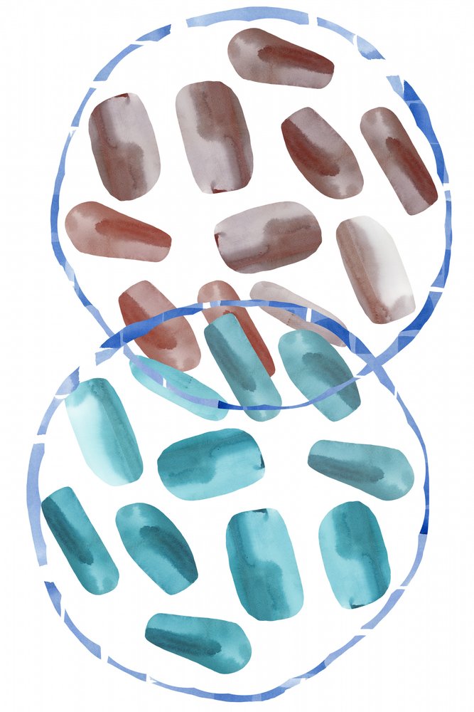 Abstract Watercolor Circles by cartissi