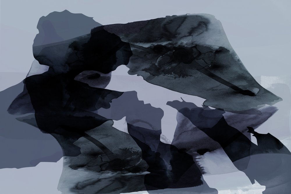 Blue Abstract Forms by cartissi
