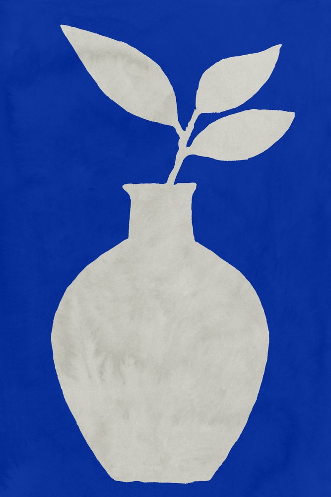 Blue Botanical Vase by cartissi