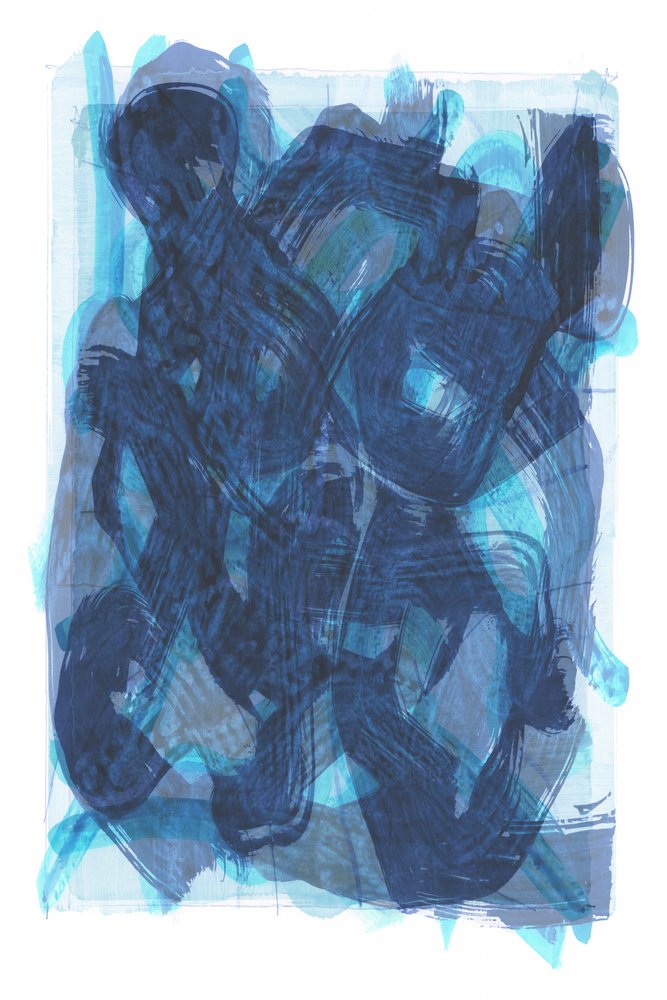 Blue Fluid Abstract by cartissi