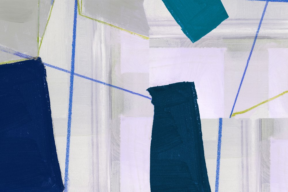 Blue Geometric Abstraction by cartissi