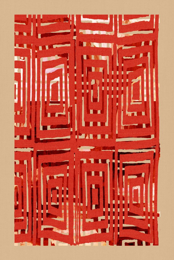 Bold Red Geometry by cartissi