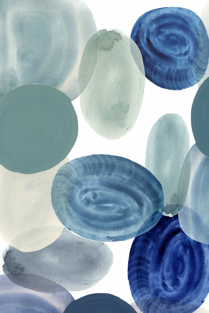 Calm Blue Green Shapes by cartissi