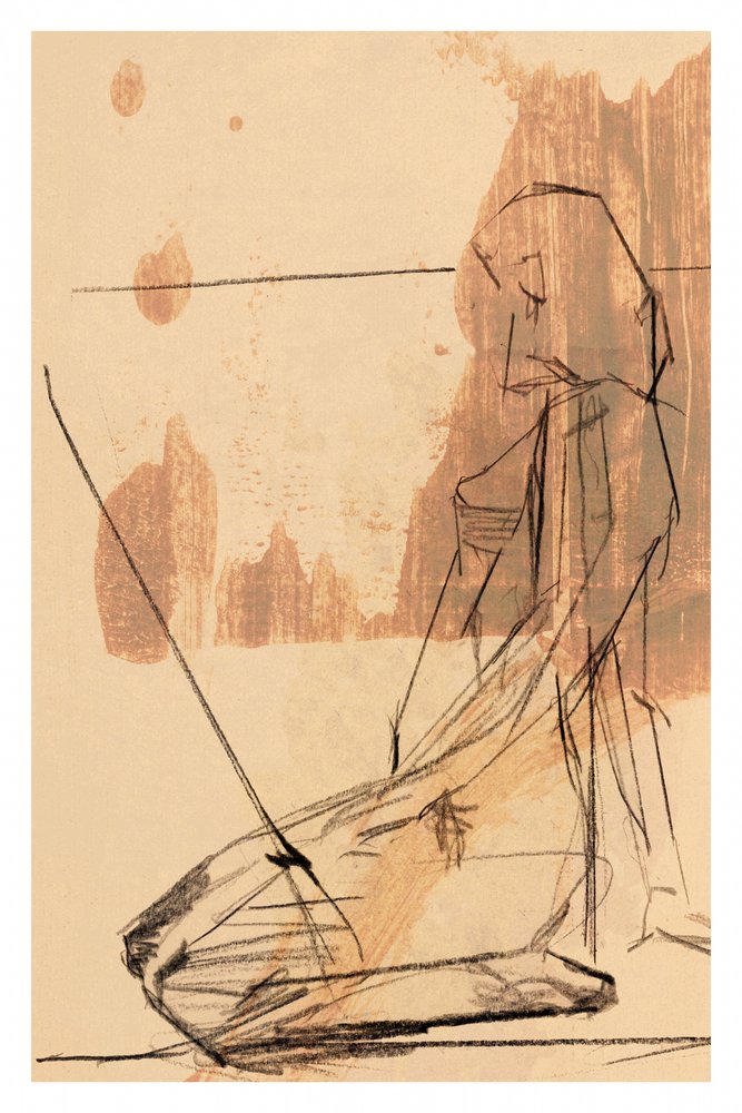 Contemplative Abstract Figure by cartissi