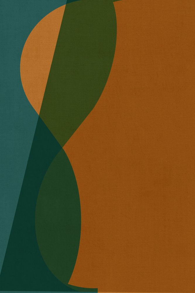 Curved Color Forms by cartissi: Premium art reproduction