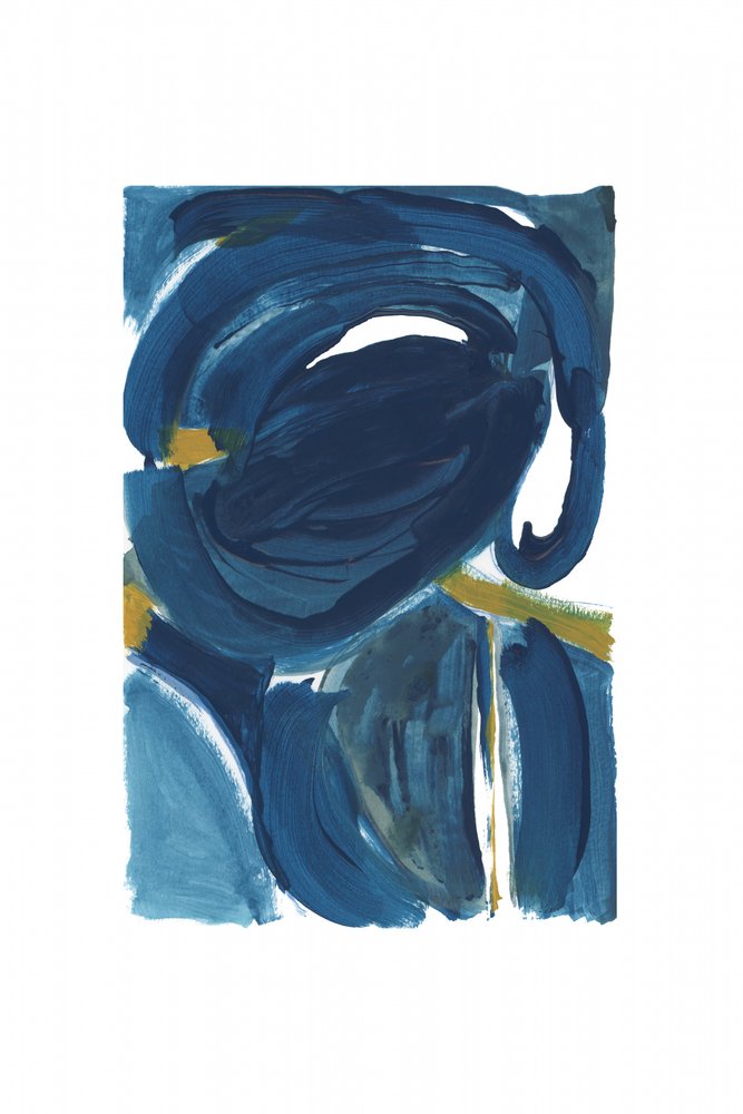 Deep Blue Gold Swirls by cartissi