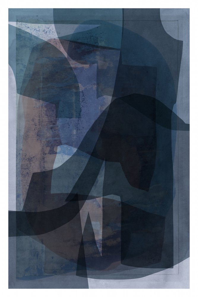 Deep Blue Layered Forms by cartissi