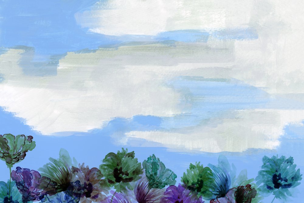 Dreamy Floral Sky by cartissi