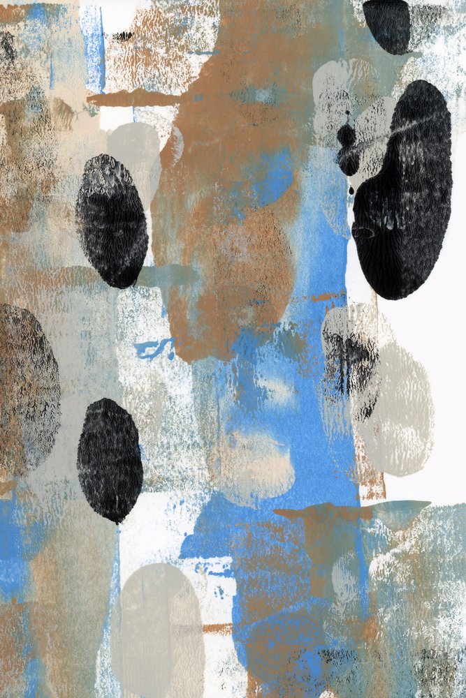 Earthy Blue Strokes by cartissi