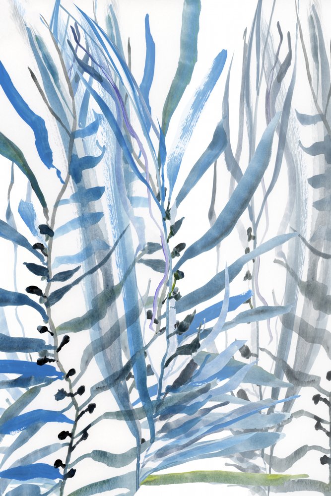 Flowing Blue Botanicals by cartissi