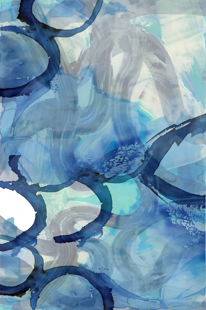 Fluid Blue Abstract by cartissi