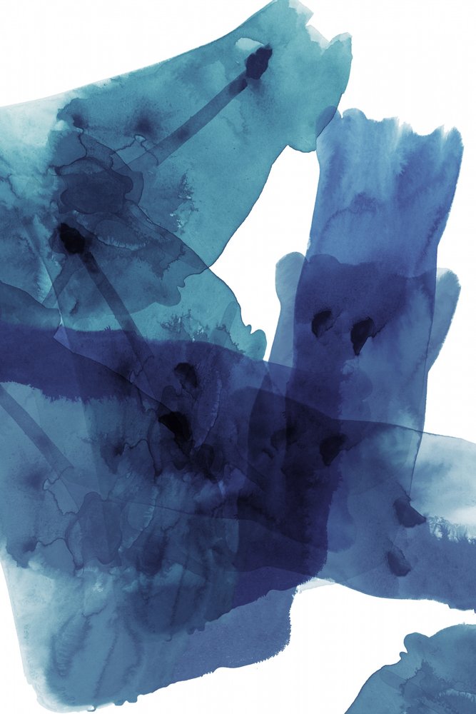 Fluid Blue Abstract Wash by cartissi