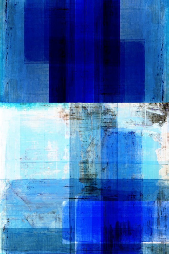 Layered Blue Abstraction by cartissi