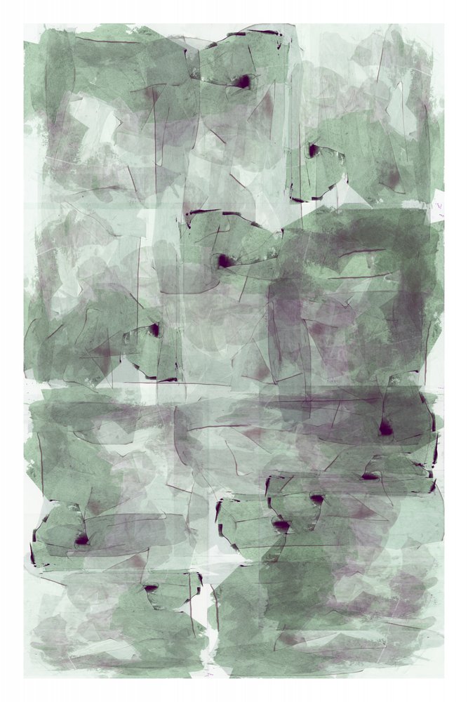 Layered Green Abstract by cartissi