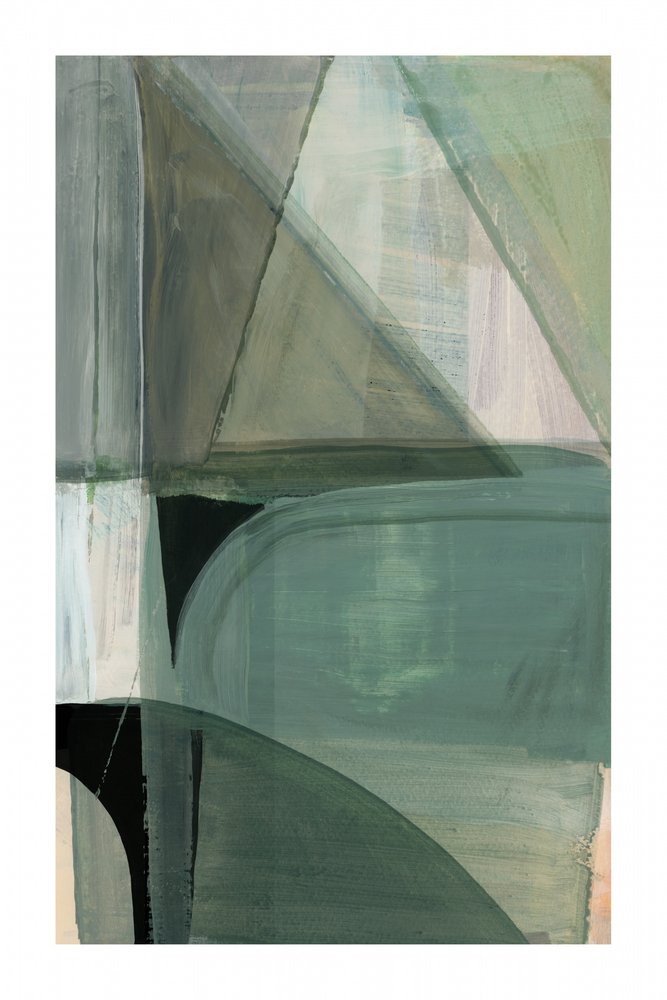 Layered Green Abstract by cartissi
