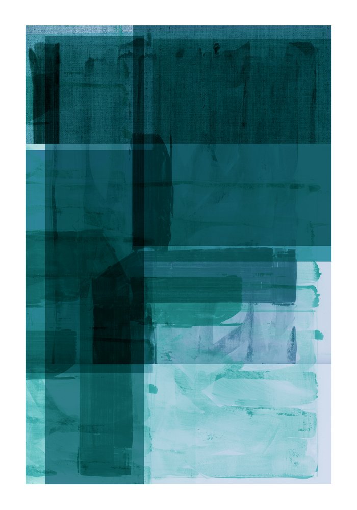 Layered Teal Forms by cartissi