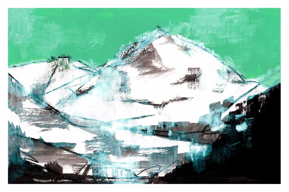Majestic Winter Mountain by cartissi