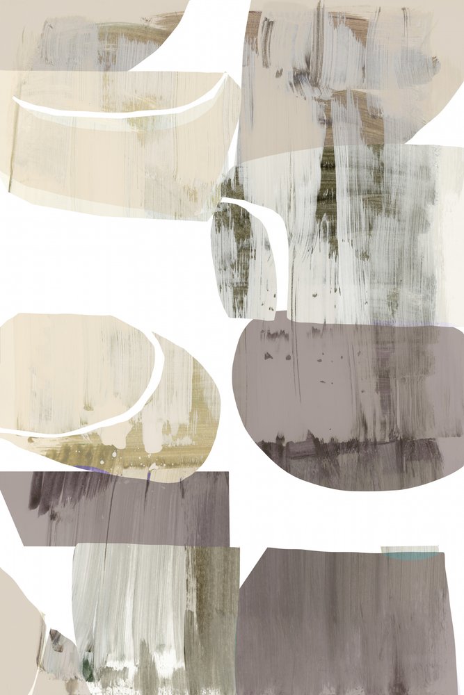 Muted Organic Abstract Shapes by cartissi