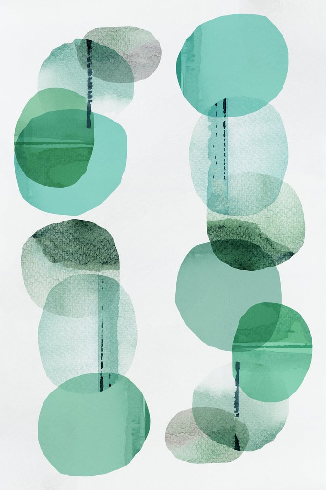 Overlapping Green Ovals by cartissi