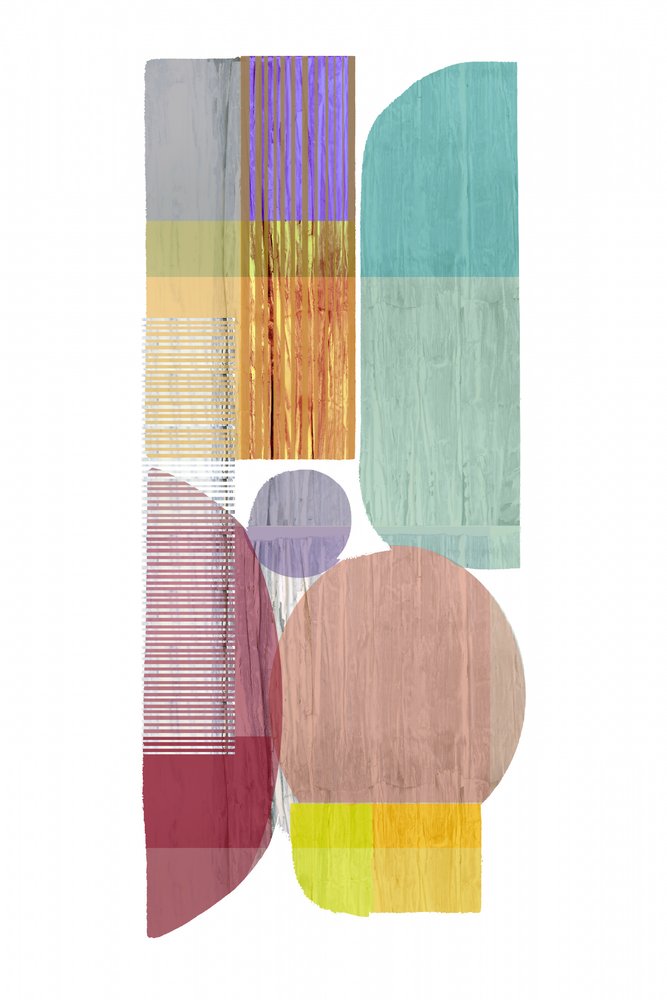 Pastel Geometric Composition by cartissi