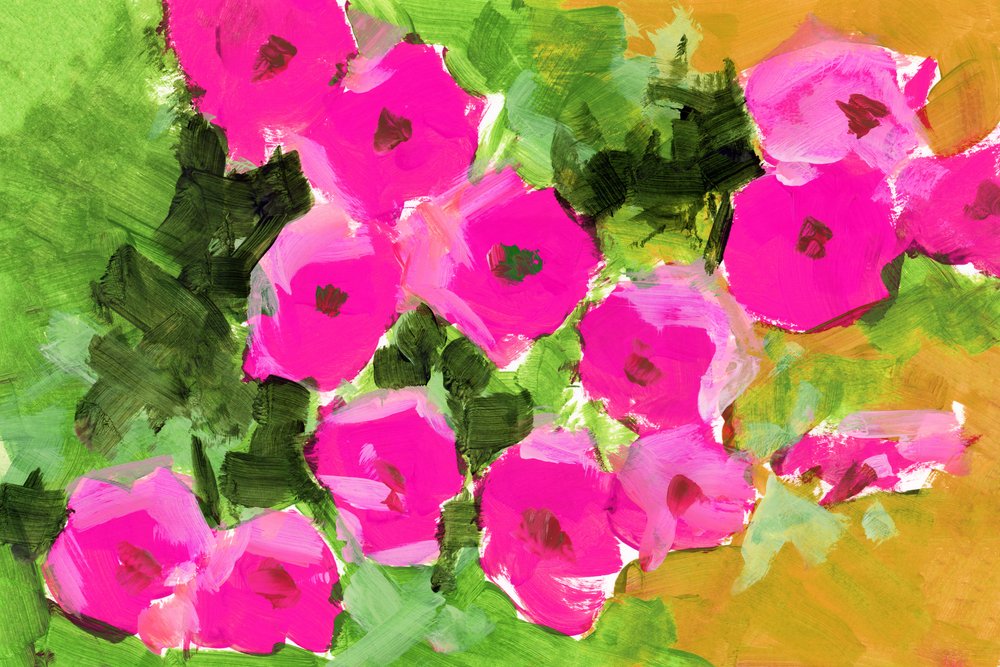 Pink Garden Blooms by cartissi
