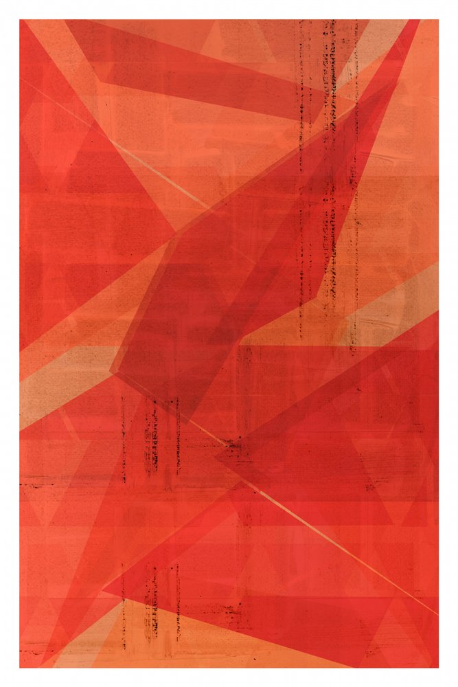 Red Geometric Layers by cartissi