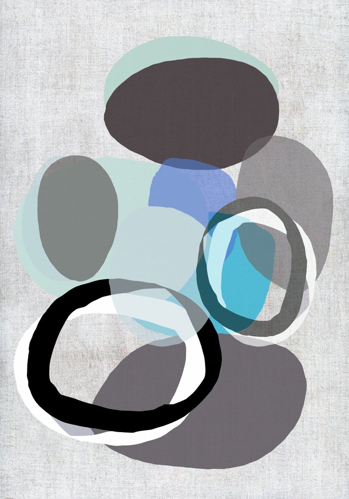 Serene Abstract Shapes by cartissi