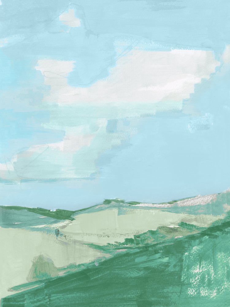 Serene Green Hills by cartissi