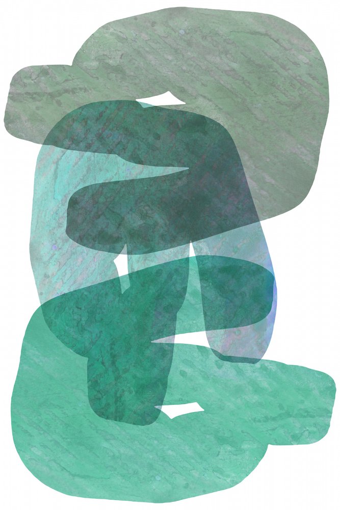 Serene Green Shapes by cartissi