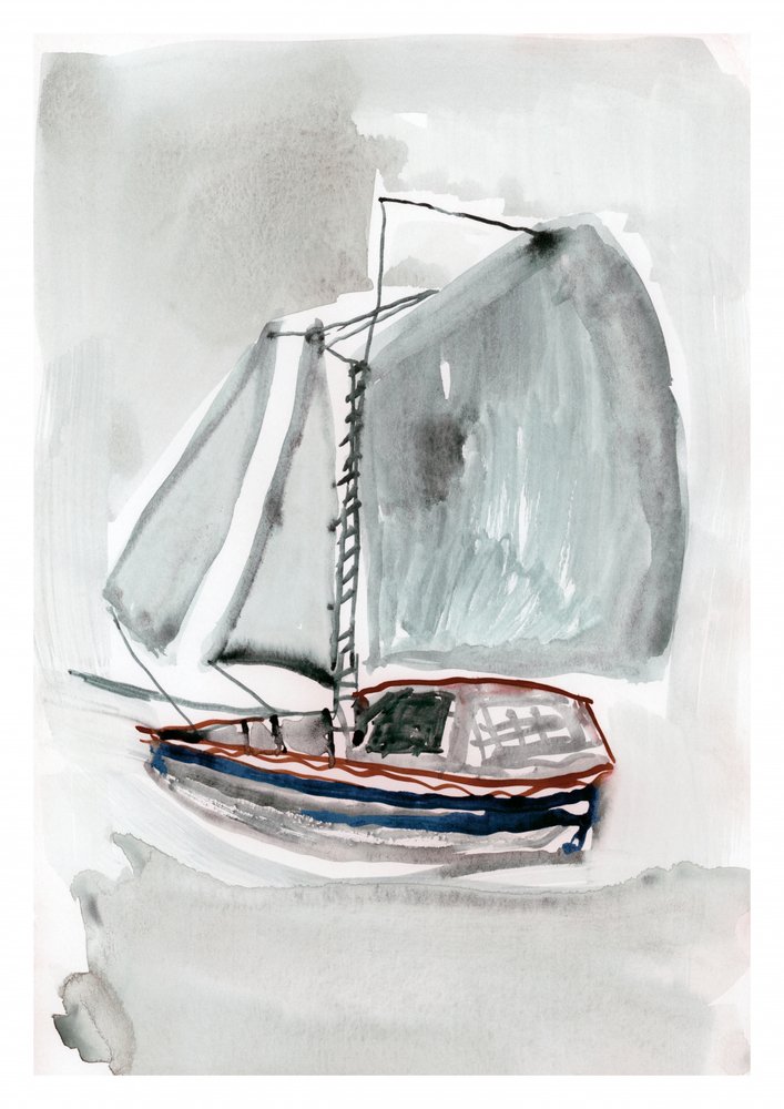 Serene Sailboat Afloat by cartissi