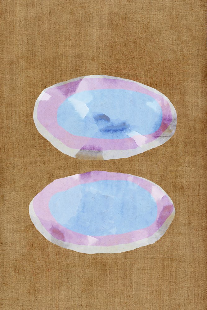 Soft Blue Ovals by cartissi