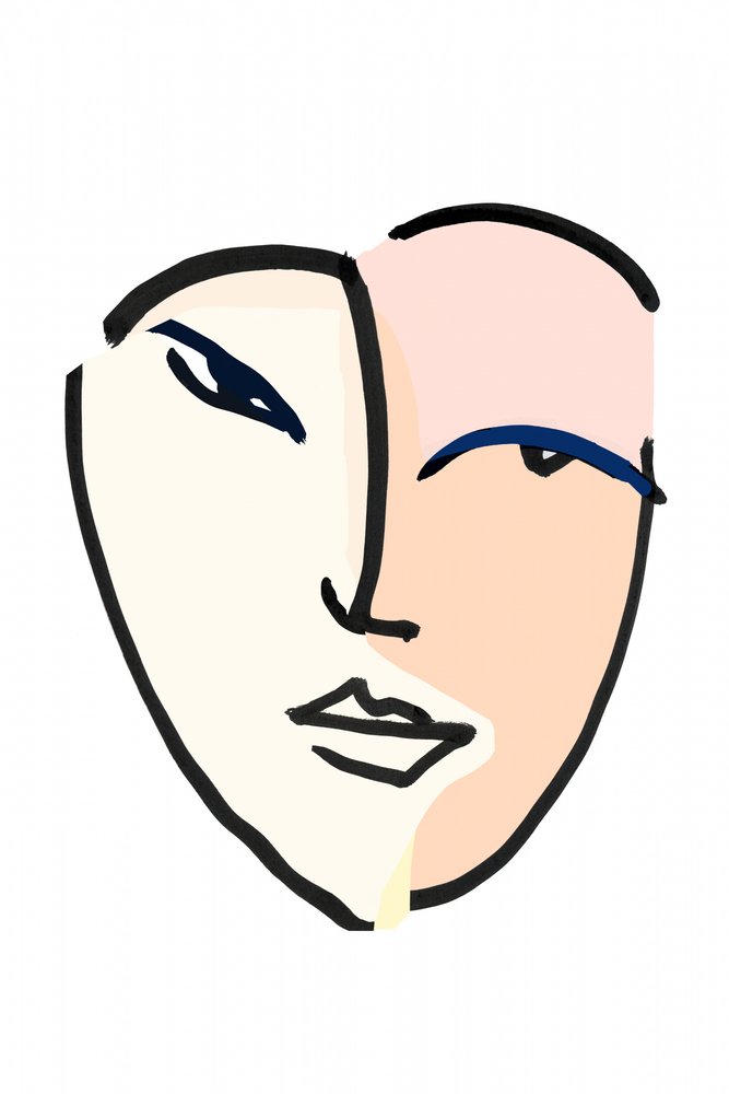 Two Tone Modern Face by cartissi