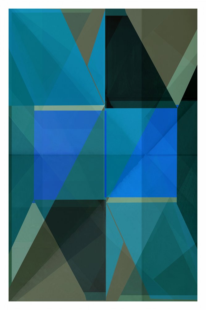 Vibrant Geometric Blues by cartissi