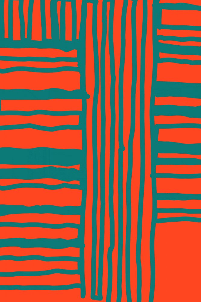 Vibrant Orange Teal Pattern by cartissi