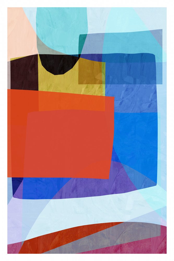 Vibrant Overlapping Shapes by cartissi: Buy fine art prints