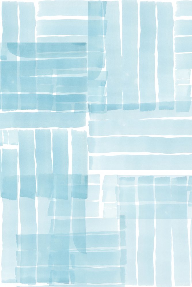 Watercolor Blue Stripes by cartissi