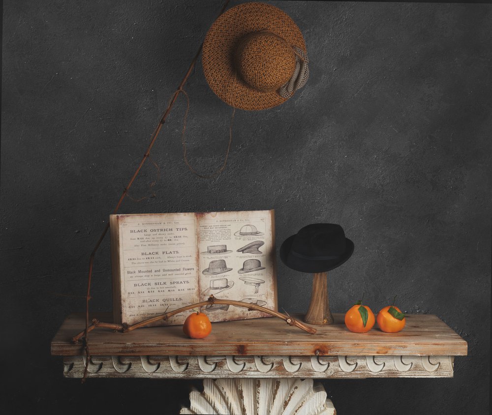 Vintage Hat Still Life by chenyi wang
