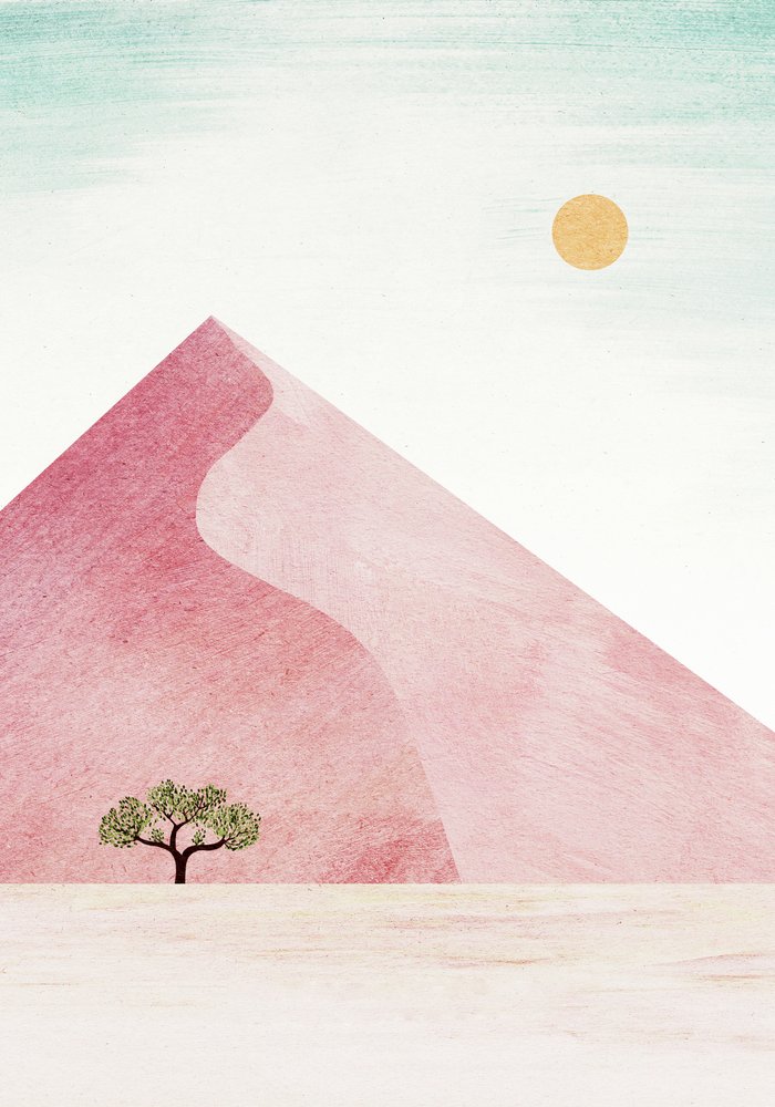 Pink Desert Solitude by longwayhome