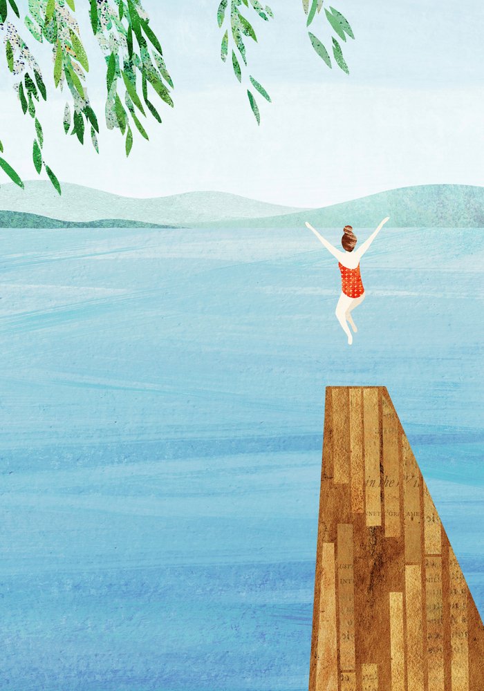 Summer Lake Jump by longwayhome