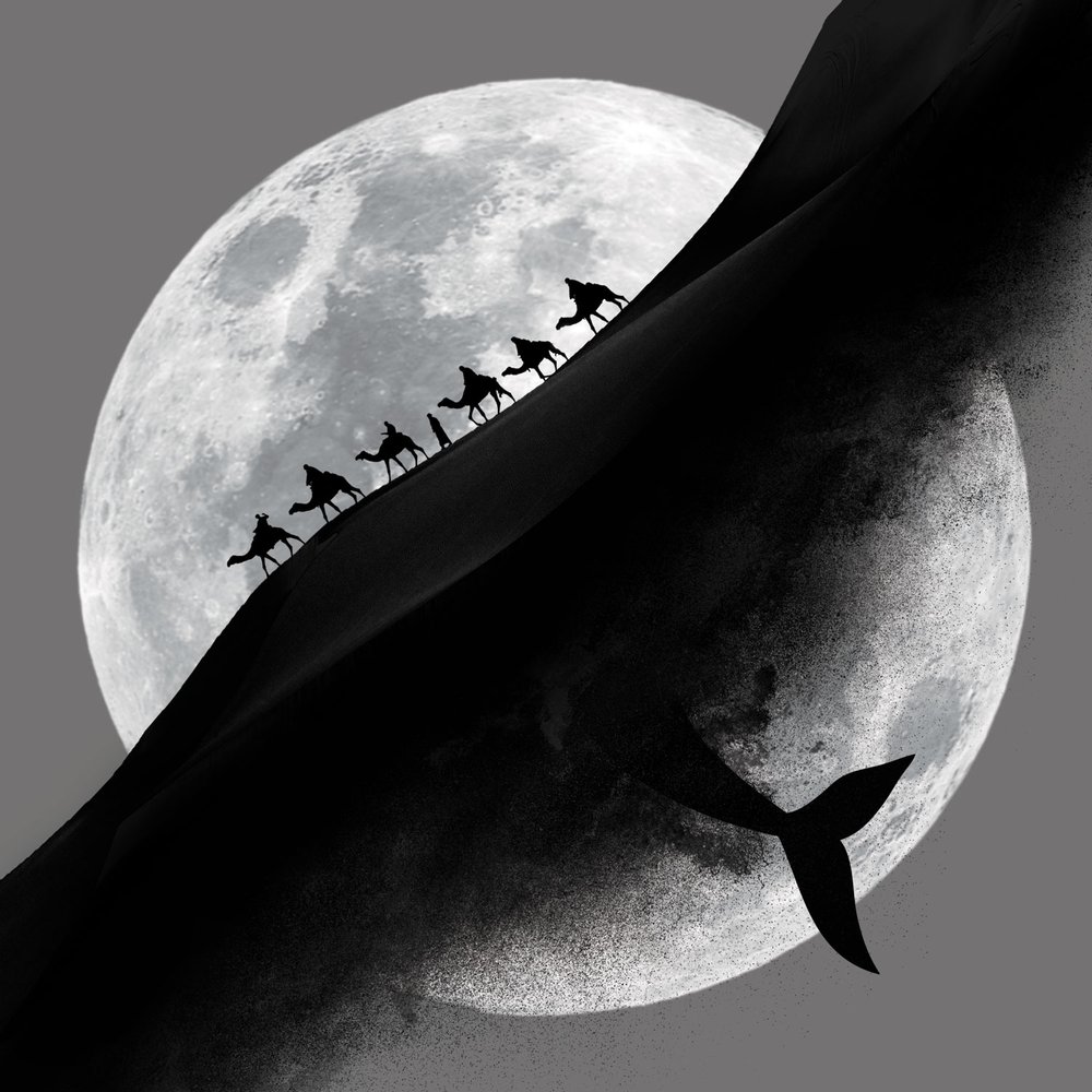 Moon Whale Desert Journey by nargesjabbari