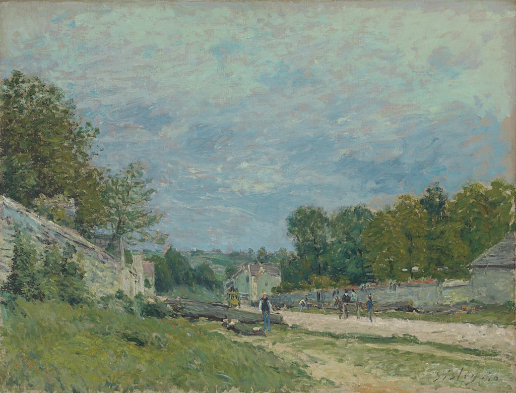 Versailles Road; Route de Versailles, 1876 by Alfred Sisley