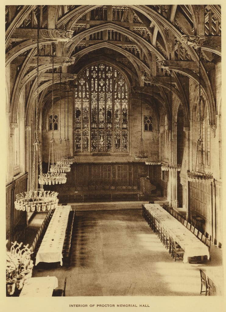 Princeton University Interior of Proctor Memorial Hall (b/w photo)