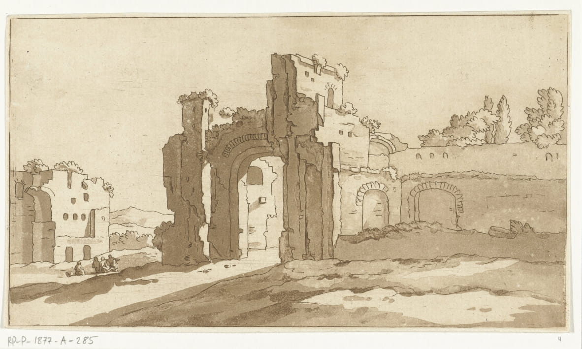 Ruins of the great hall of the Baths of Caracalla, Rome