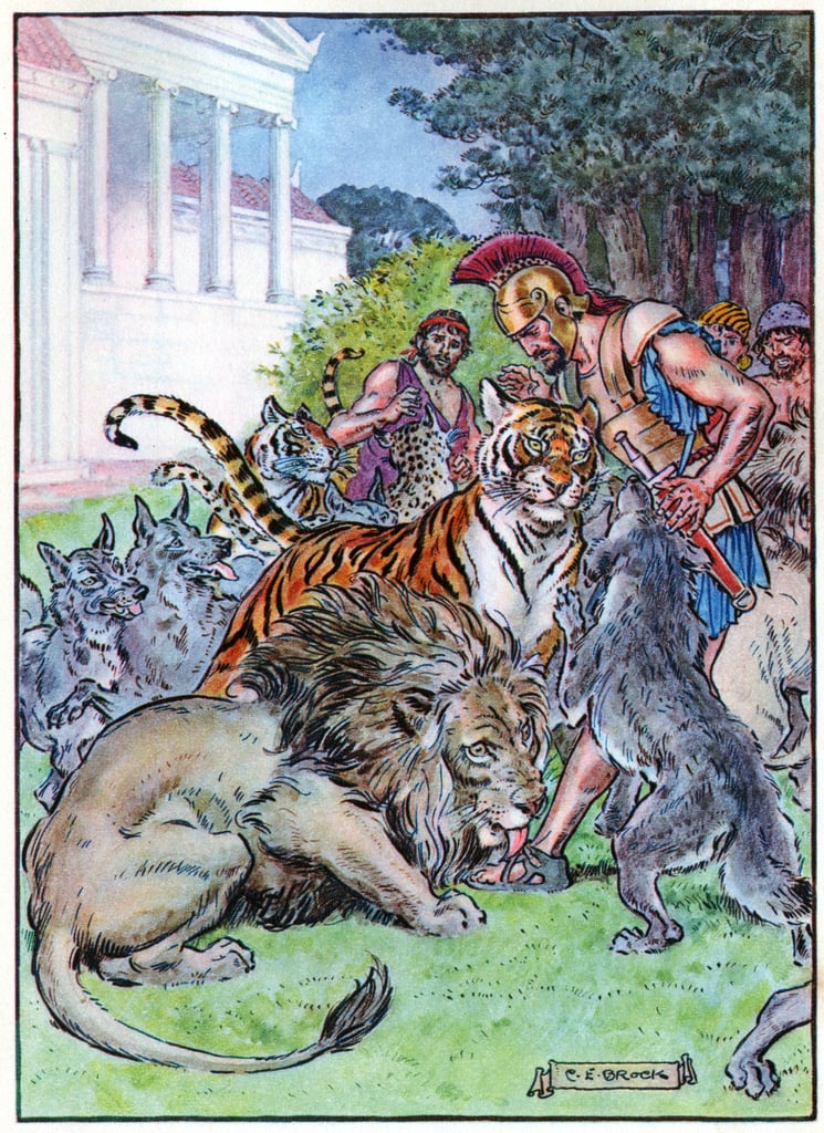 Eurylochus and the Lions, from The Childrens Hour Stories from the