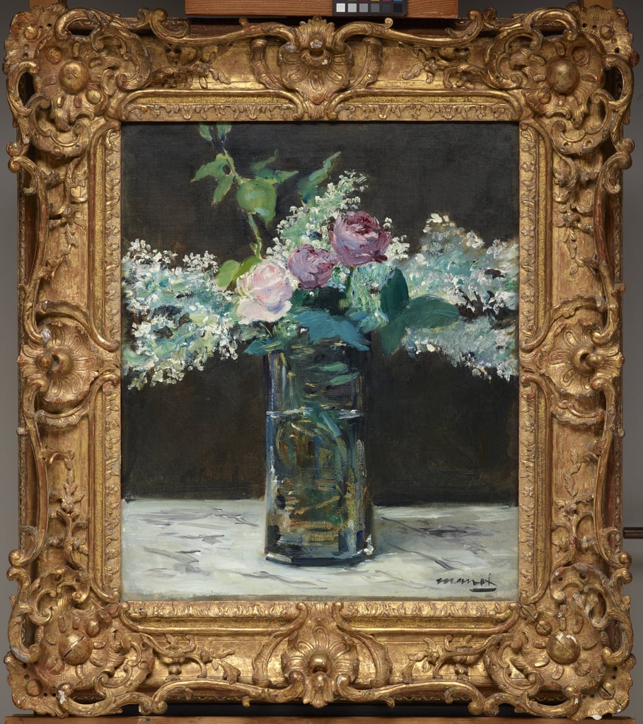 Vase of White Lilacs and Roses by Édouard