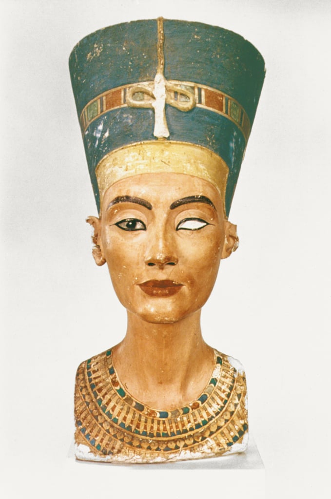 Bust of Queen Nefertiti, front view, from the studio of the sculptor