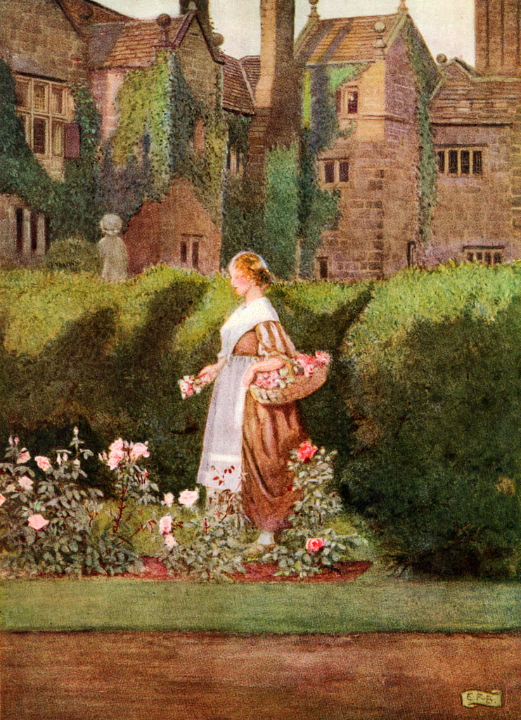 Illustration for the poem Cherry Ripe by Anon, from the book 'Palgrave's Golden Treasury of