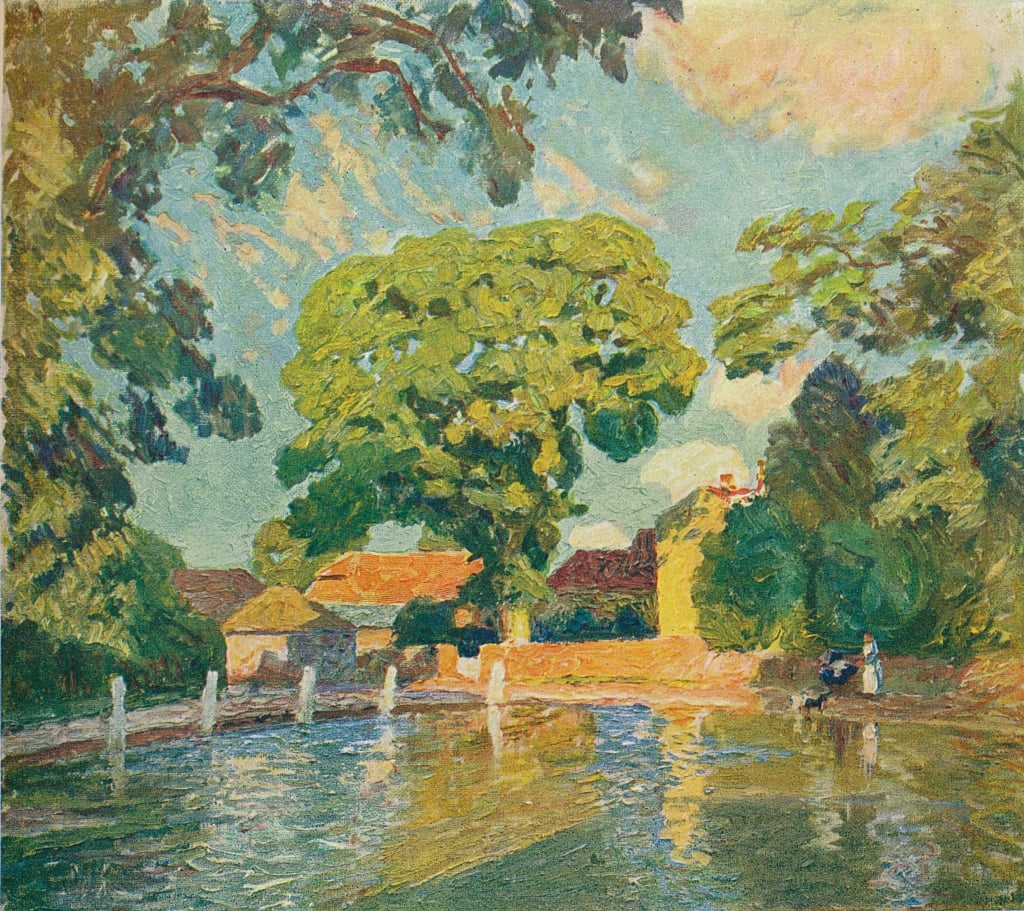 The Village Pond, Upton Grey, c1914 by Emile Claus