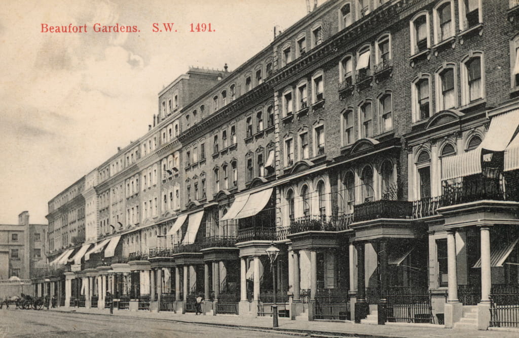 Beaufort Gardens, London SW (b/w photo)