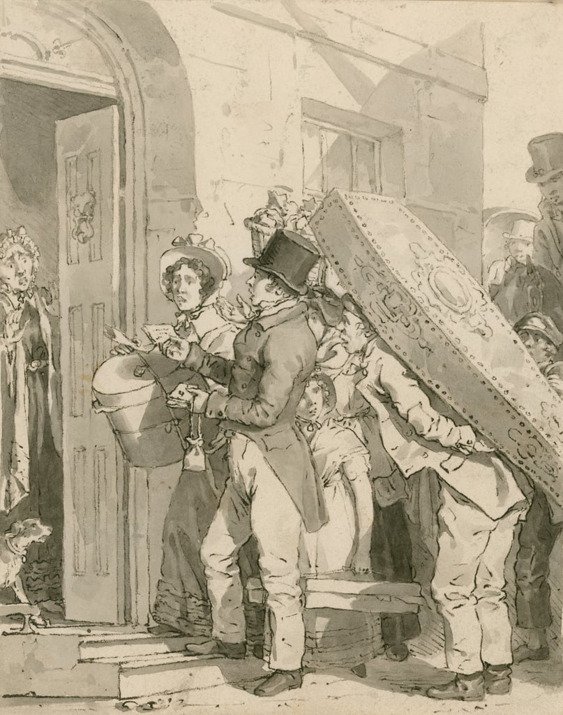 The Berners Street Hoax by English School Fine art print